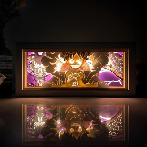 ONE PIECE Dragon Ball Hokage Paper Carving Lamp Photo Frame