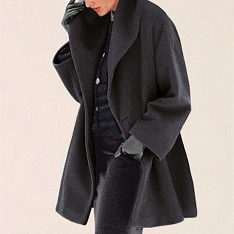 Autumn and winter coat multi-color crew neck loose hooded coat woolen coat m300538