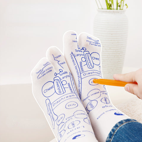 Foot Massage Acupoint Socks Foot Therapy Health Care Hundred Acupoints Socks Foot Massage Meridian Point Point Illustration Socks m3331174