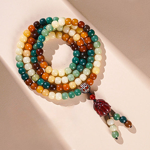 Dunhuang Feitian 108 Bodhi Seed Buddha Bead Bracelet Wentian White Jade Bodhi Seed Chinese Male Rosary Bead Female Wenwan Handheld M3331306