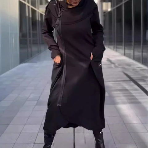 Autumn and winter new women's casual fashion long-sleeved pocket hooded sweater cardigan m302073