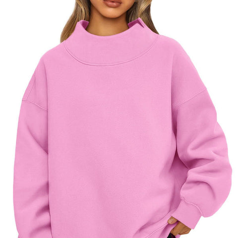 Women's sweatshirt long-sleeved turtleneck pullover sweatshirt casual sweater fleece top women's m302142