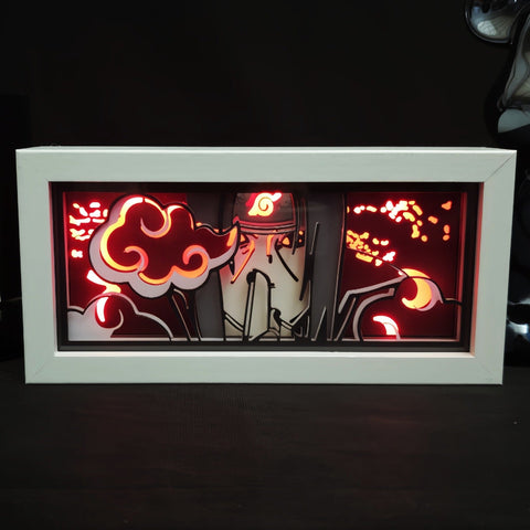 Naruto anime Uchiha ferret Paper Carving Lamp Photo Frame