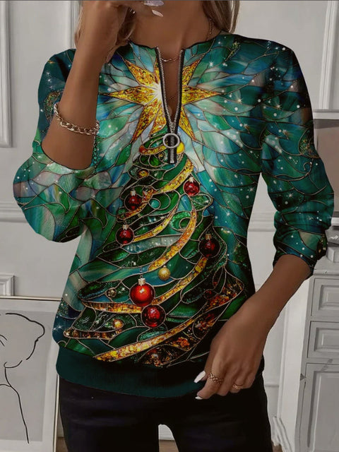 Printed shoulder sleeves long sleeves womanizer m302028