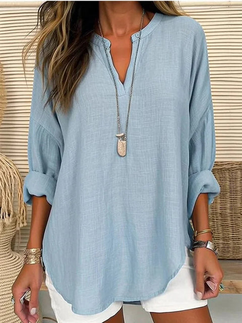 Floral simple casual temperament T-shirt long sleeve m301361-1