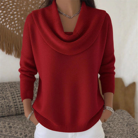 Autumn and winter new solid color long-sleeved top sweater m301898
