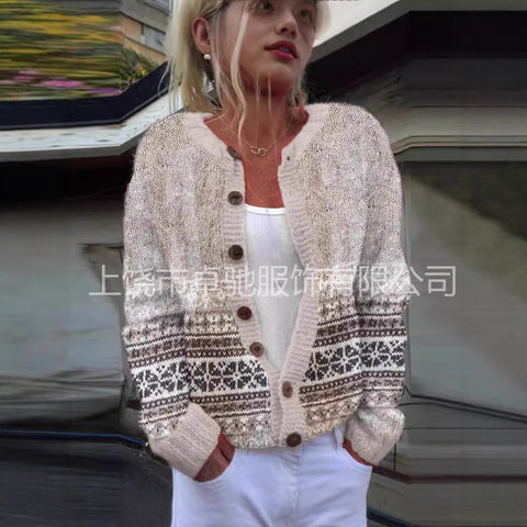 New cardigan knitted jacket women's clothing early spring and autumn source work m301722