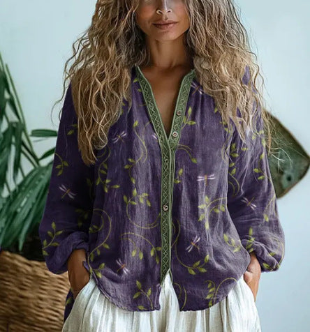 women's large size summer women's casual floral shirt women's small daisy shirt 3D printed shirt m301735