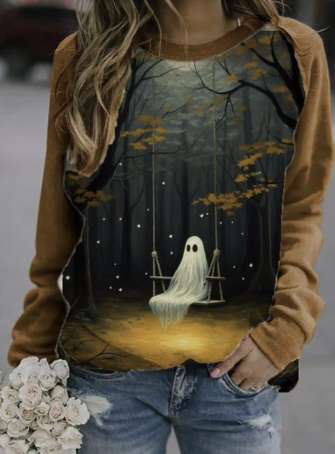 Shoulder long-sleeved women's sweater casual pullover m301750