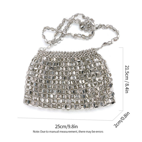 Personality metal small bag retro hollow handbag m3331040