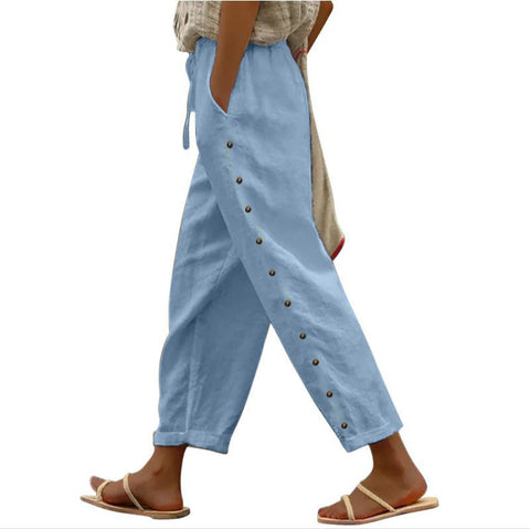 Pants elastic loose versatile casual nine-point trousers m302260