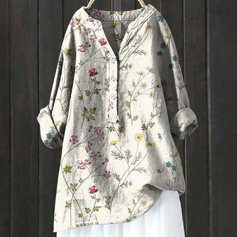 Autumn new long-sleeved comfortable printed fashion versatile shirt m301739