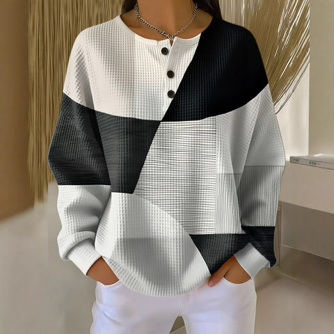 Casual stand-up collar POLO long-sleeved top m302619