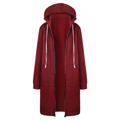 Women's medium and long hooded long-sleeved sweater women's winter m302342