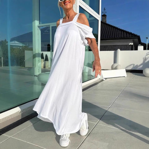 Independent Station Hot Sale Ladies Sling Loose Long Skirt Cotton m302045