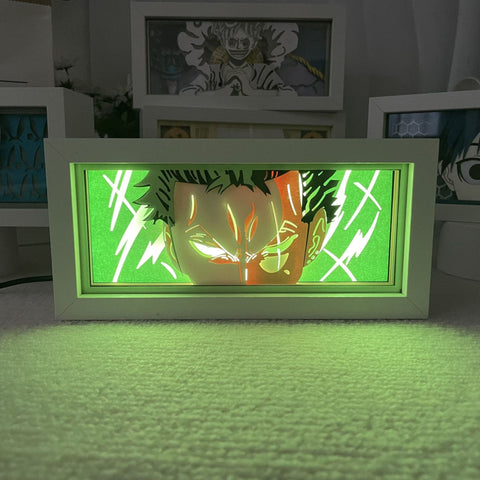 ONE PIECE Roronoa Zoro Paper Carving Lamp Photo Frame