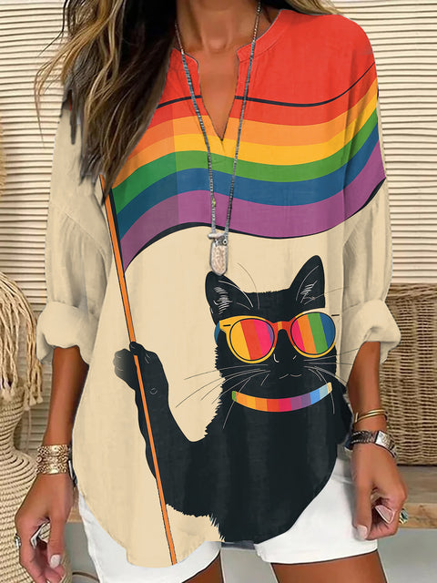 Loose printing round neck casual large size pullover women's clothing T m301359