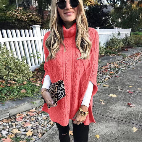 Turtleneck solid color street hipster sweater loose fashion sweater women m300498