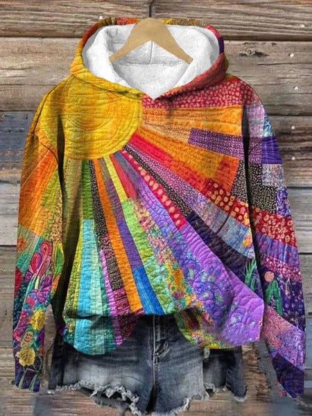 Printed Animal Pattern 3D Digital Printed Women's Hooded Long Sleeve Sweater FF303360