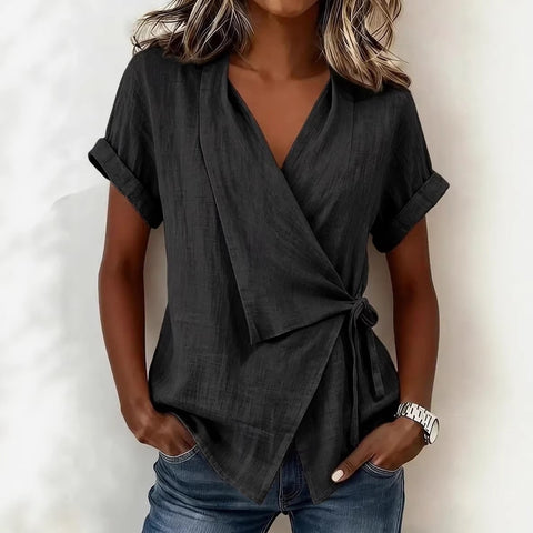 New lapel lace up irregular m302698