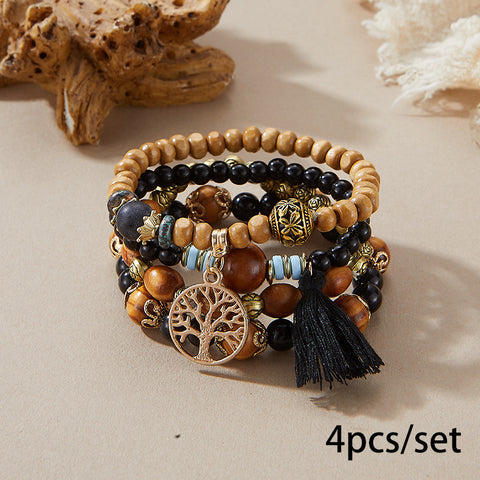 New Bohemian Bracelet Creative Tassel Multi-layer Beaded Bracelet m3331286