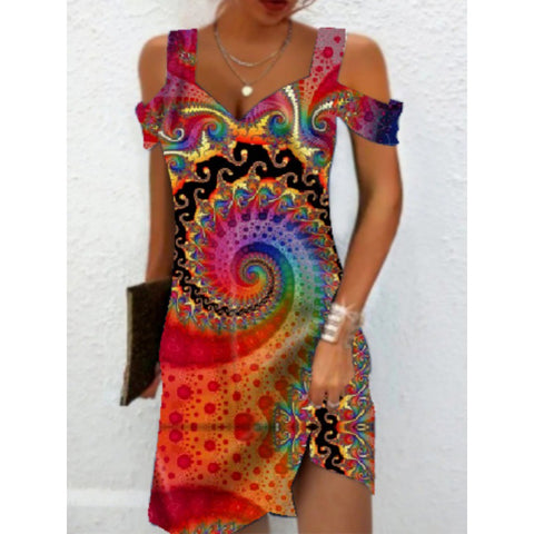 New Printed Elegant Dress M300194