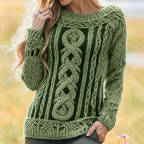 Autumn and winter 3D digital printing crew neck sweater knitted sweater m302083