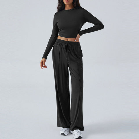 long-sleeved wide-leg pants sportswear loose for multiple occasions m301806