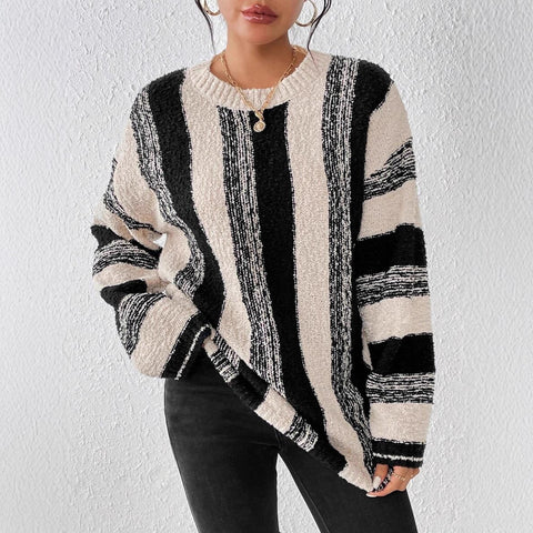 Autumn and winter new pullover long-sleeved loose casual women's sweater knitted sweater m302236