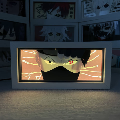 Naruto anime Hatake Kakashi Paper Carving Lamp Photo Frame