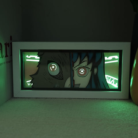 Demon Slayer Hashibira Inosuke Paper Carving Lamp Photo Frame