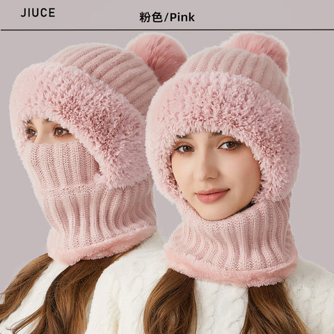 Scarf mask one-piece hat winter thermal hat women m302187