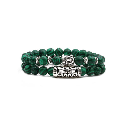 Black Gallstone Elastic Bracelet Skull Pendant Natural Turquoise Tiger Eye Tassel Crystal Volcanic Stone Beaded Bracelet m3331320