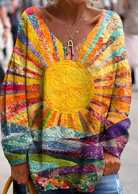 Large size split love dog 3D printing urban casual women's long T-shirt m301662