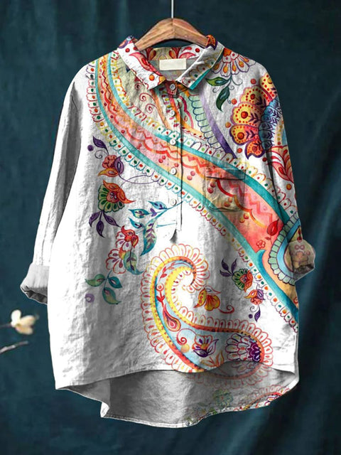 Loose printing crew neck casual large size women's T-shirt m301283