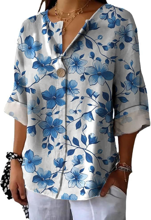 Fashion Women's Coconut Button Long Sleeve Shirt m302752