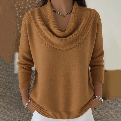 Autumn and winter new solid color long-sleeved top sweater m301898