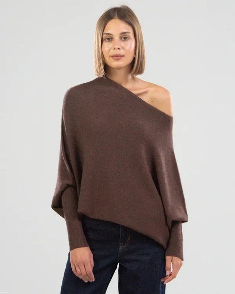 Crew neck long sleeve comfortable temperament knitted pleated jumper m302318