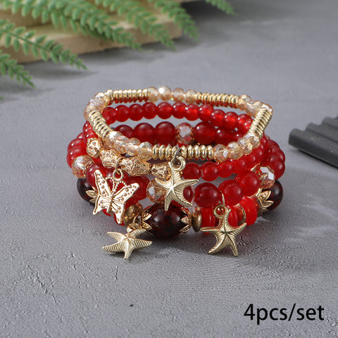New Bohemian Bracelet Creative Tassel Multi-layer Beaded Bracelet m3331286