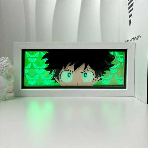 My Hero Academia anime Midoriya Izuku Paper Carving Lamp Photo Frame
