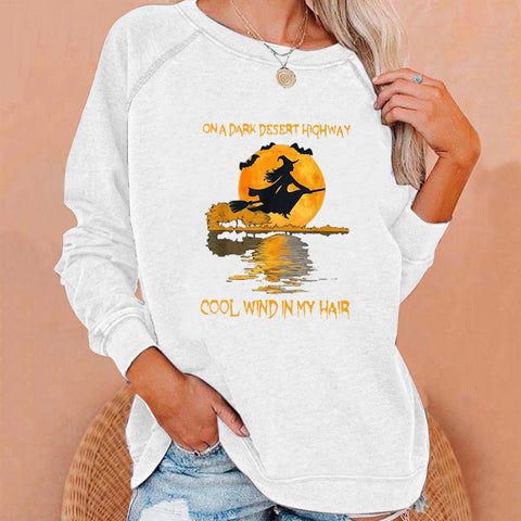 Halloween Fun Print, Women's Crew Neck Long Sleeve Sweater M800011