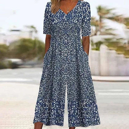 Women's suspender long dress 3D digital printing temperament onesie m301258