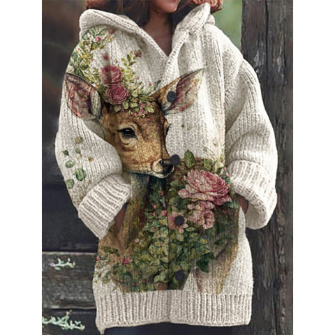 New Halloween Animal 3D Printed Casual Hooded Cloak Jacket m301664