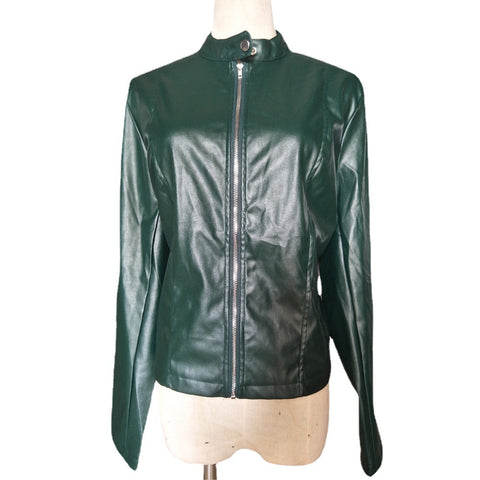 Autumn and winter women's fashion leather PU suit jacket m301933