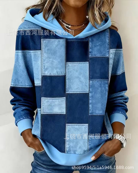 Printed Animal Pattern 3D Digital Printed Women's Hooded Long Sleeve Sweater FF303360