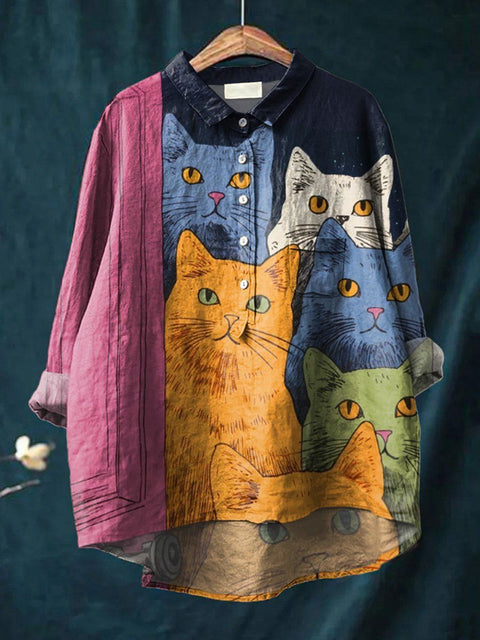 Loose printing crew neck casual large size women's T-shirt m301279