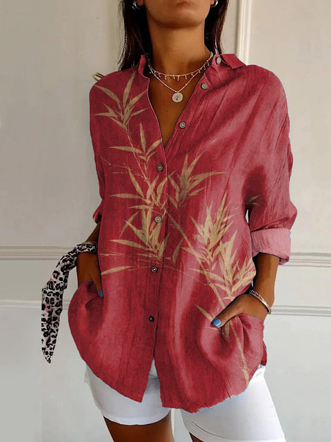 European and American trend long-sleeved shirt printing 3D shirt floral pattern m301726