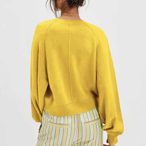 Autumn and winter women's casual crew neck sweater henry shirt button-up knitted pullover m302089