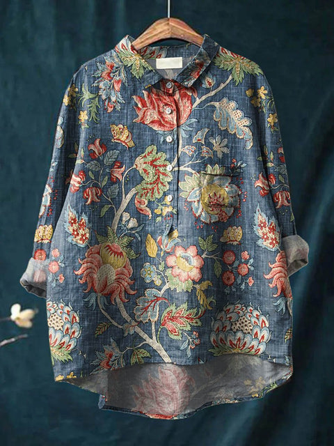 Loose printing crew neck casual large size women's T-shirt m301283