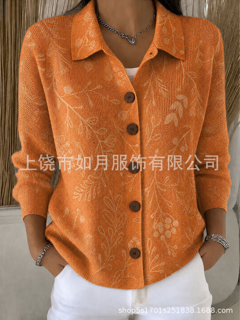 3D digital printing fashion casual temperament women's early autumn top FF303271